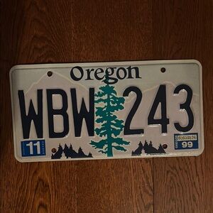 Vintage Oregon License Plate
